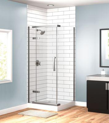 We specialize in frameless shower doors with many hardware options