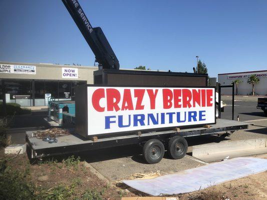 The Crazy Bernie replacement sign.