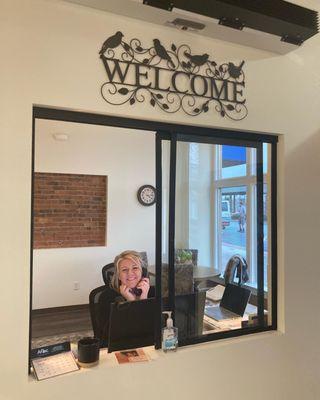 Welcome from our sweet receptionist Jen!