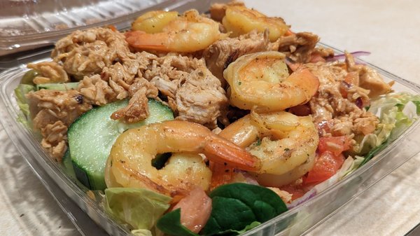 Chicken and shrimp salad