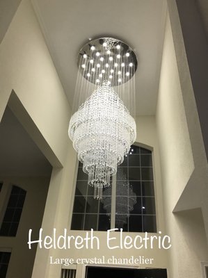 Large crystal chandelier