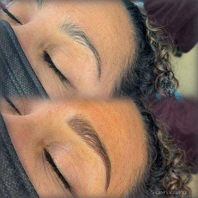 Microblading with shading