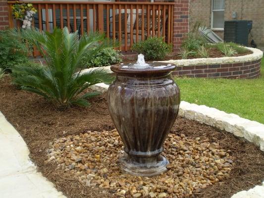 Retaining Wall & Water Fountain Installation