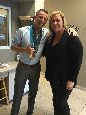 Lori Harrigan and the gold medals