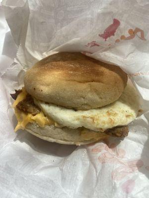 Turkey Sausage, Egg and Cheese