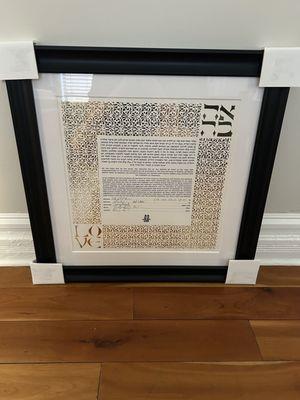 ketubah framed!