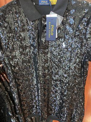 Sequin polo shirt