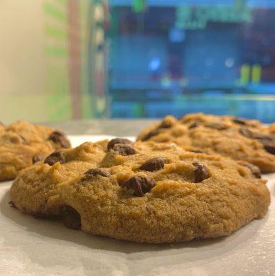 Have a sweet tooth? Grab a nice warm chocolate chip cookie