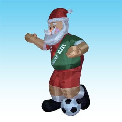 8 Foot Inflatable Santa Claus Playing Soccer. http://goo.gl/fWYQ4