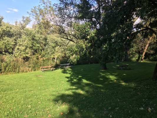 Picnic area along the river