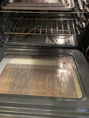 Cleaning oven before