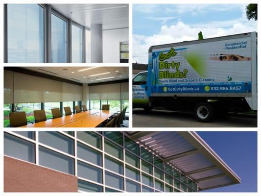 Got Dirty Blinds? Commercial Blind Cleaning.
 Customized Maintenance Solutions to fit commercial clients busy schedules.