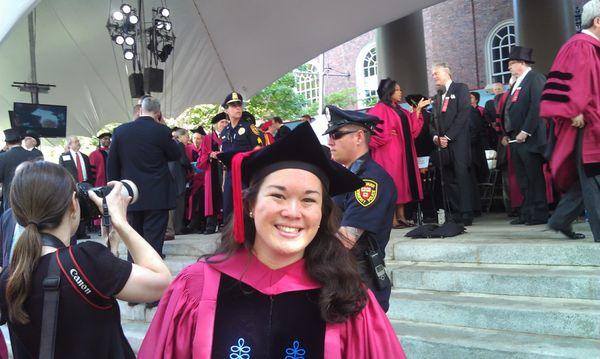 Heather Pon-Barry and her friend, Oprah.
 Graduation Day, 5 30 2013