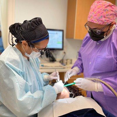 Dr. Lee and a patient.