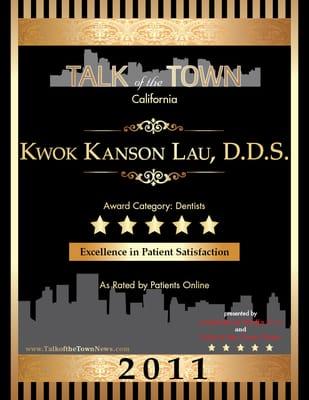 Talk of the Town - Excellence in Patient Satisfaction 2011