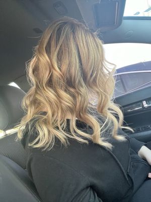 My hair after her first attempt