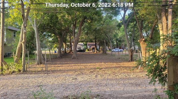 This isnthe property after he cut it and cut trees and removed debris from the property.