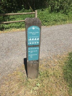 Trail Sign at Kelsey Creek Park