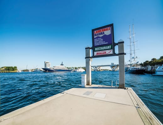 Lauderdale Marina's famous fuel dock on the Intracoastal Waterway, just north of Port Everglades