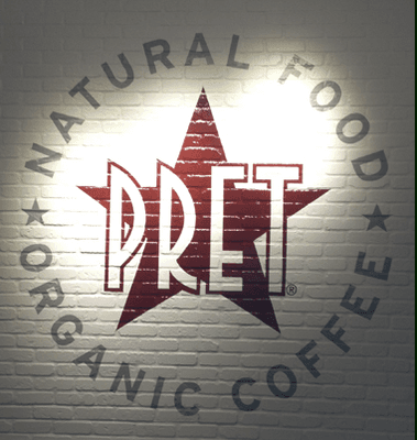 Hand Painted sign for Pret Natural Foods. See more at www.roycesignworks.com