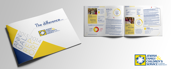 Design and layout of local nonprofit annual report.