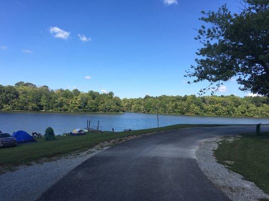 Lake Jericho in the rear part of the campground.