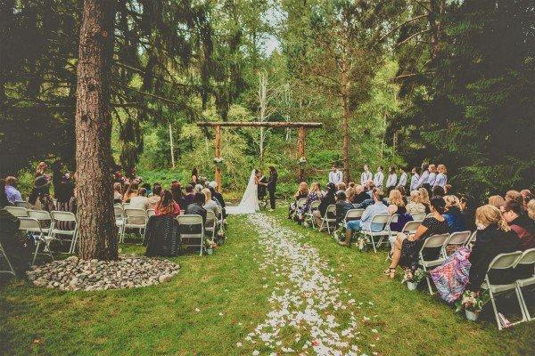 Riverfront Ceremony area in the woods.