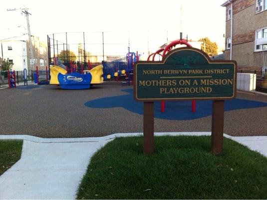 Mothers on a mission playground at the east end of the park