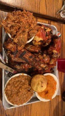 Rib, pork, and Chicken Combo