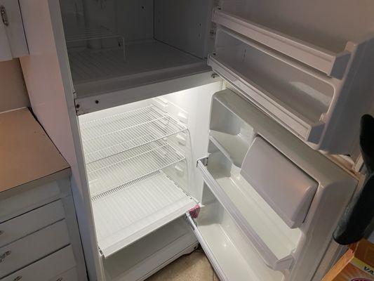 After cleaning- fridge