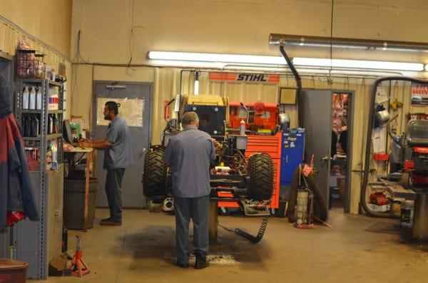 Our mechanics are factory trained and we repair most major brands or outdoor power equipment