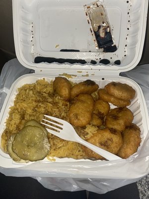 Chicken Nuggets and Fried rice