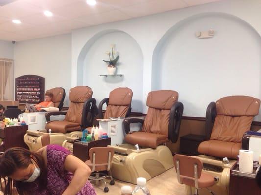 Pedicure seating area