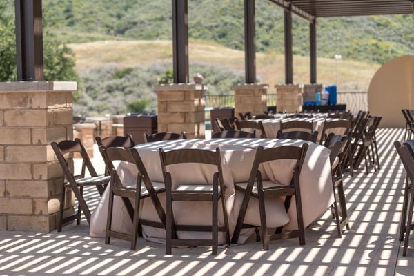 Outdoor seating for parties