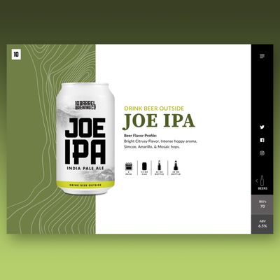 Brewery web design for IPA beer.