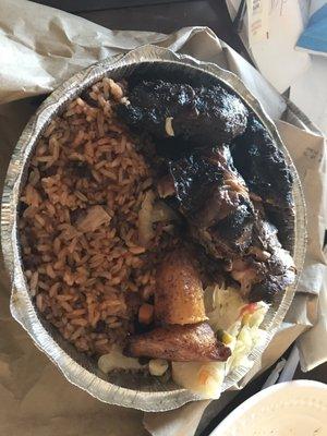 Large Jerk Chicken dinner...