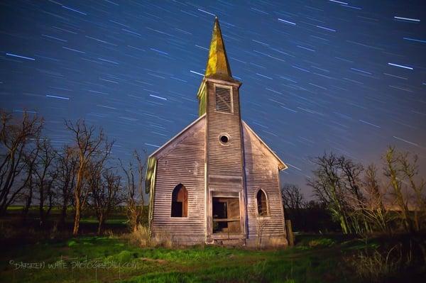 Long Exposure over the Locust Grove Church