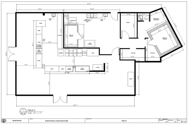 Consession Stand Equipment Layout, Long Island