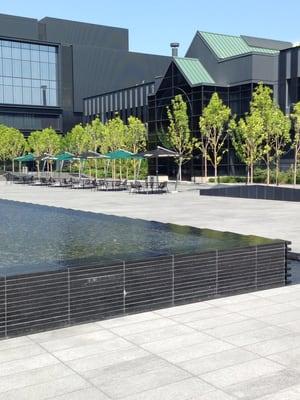 Beautiful courtyard adjacent to the Autzen Duck store.