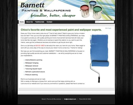 sample website: client - Barnett Paint & Wallpaper