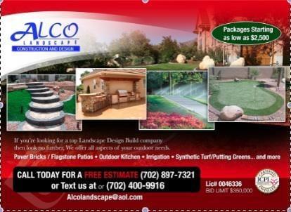 Some of the services offered by Alco Landscape, Co.