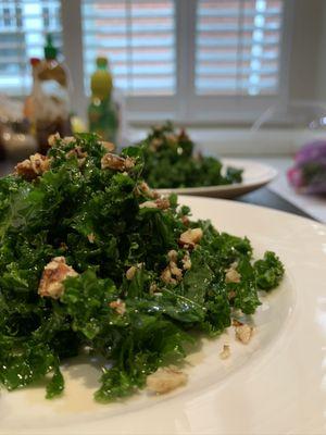 Sweet Honey Walnut Kale Salad