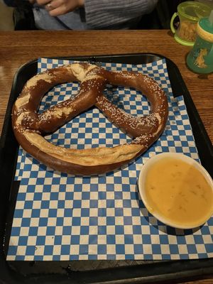 Pretzel with beer cheese