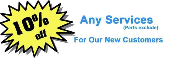 10% Off Any Service for New Customers