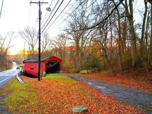 Bartram's Covered Bridge -- fall