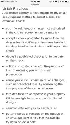 Debt collectors are not allowed by Federal law to threaten to take away your home without winning in court FIRST!