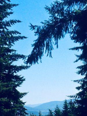 Gorgeous view of the Cascade foothills from the sport courts side of the park. So pretty!