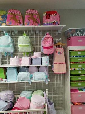 Really cute backpacks and duffel bags Might get them for my goddaughters to take on sleepovers