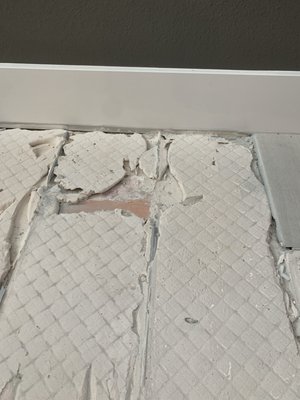 Missing mortar from installation