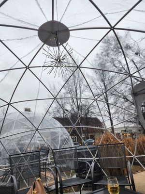 Inside an igloo